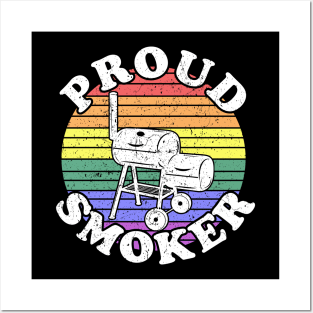 Proud Smoker Retro LGBT BBQ Smoker Posters and Art